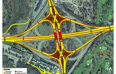 I-70 at SR 51 Interchange Detail Map